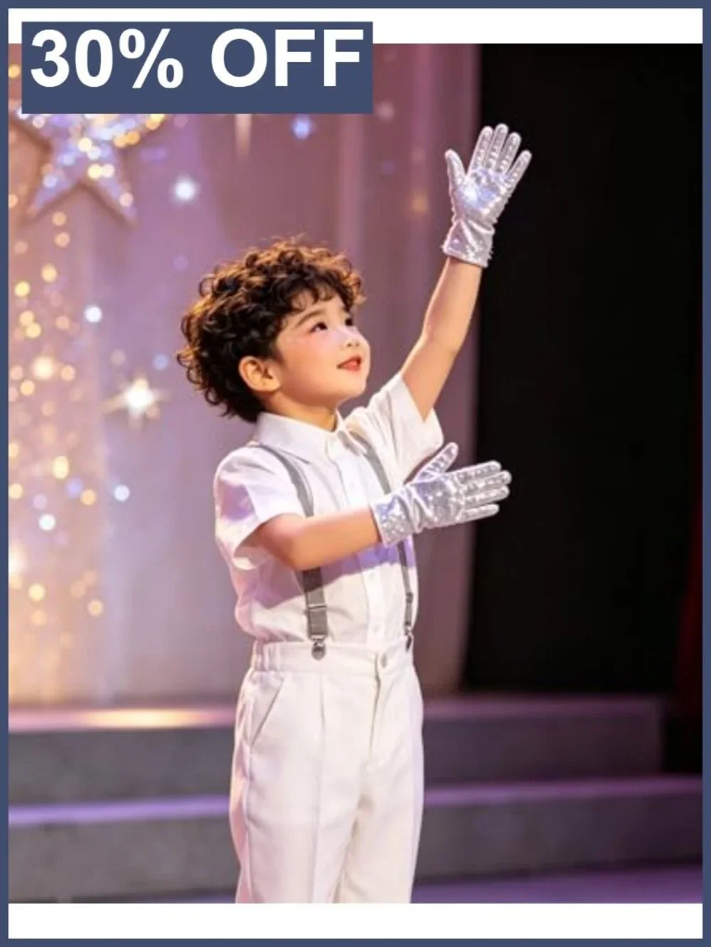 Kids Shining Sequin Gloves Girls Boys Costume Halloween Party Dance Handwear